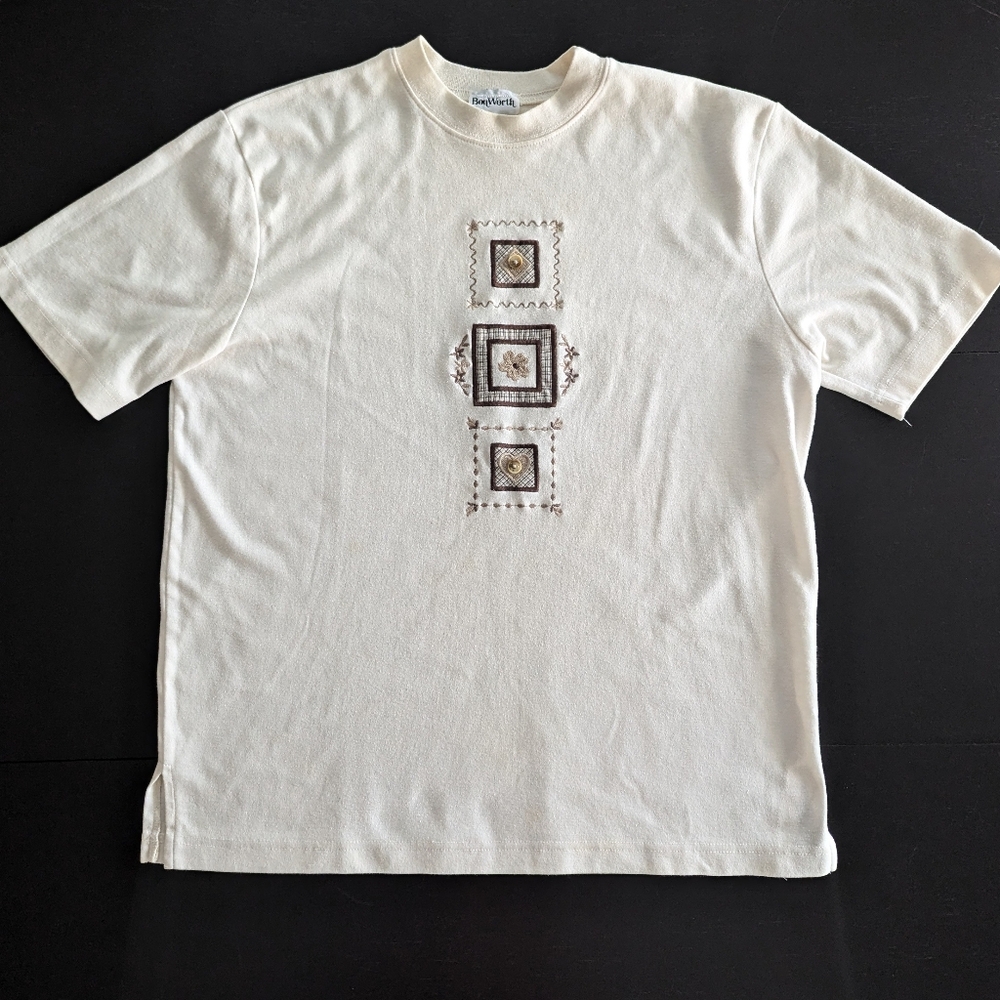 Y2K Vintage BonWorth Oversized Embroidered Tee